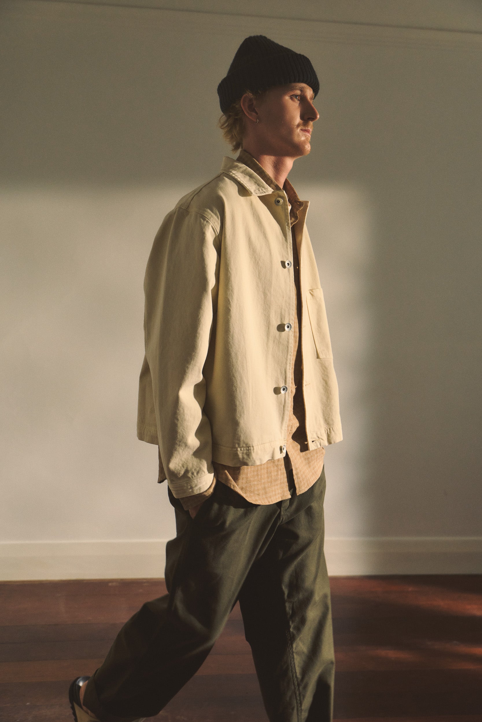 Lawrence Check Hemp Cotton Short Sleeve Shirt