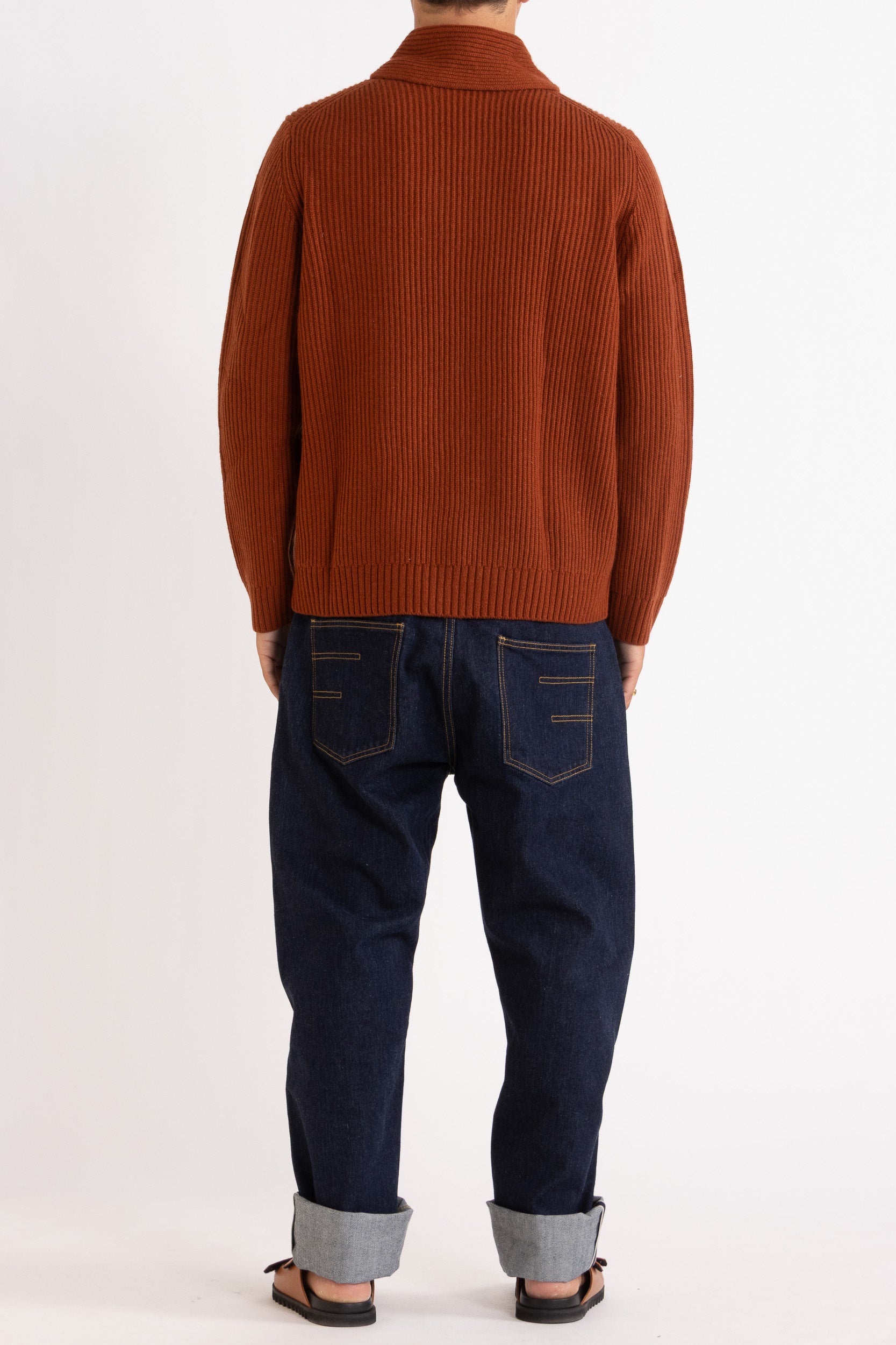Marcus Wool-Cashmere Shawl Collar Crew