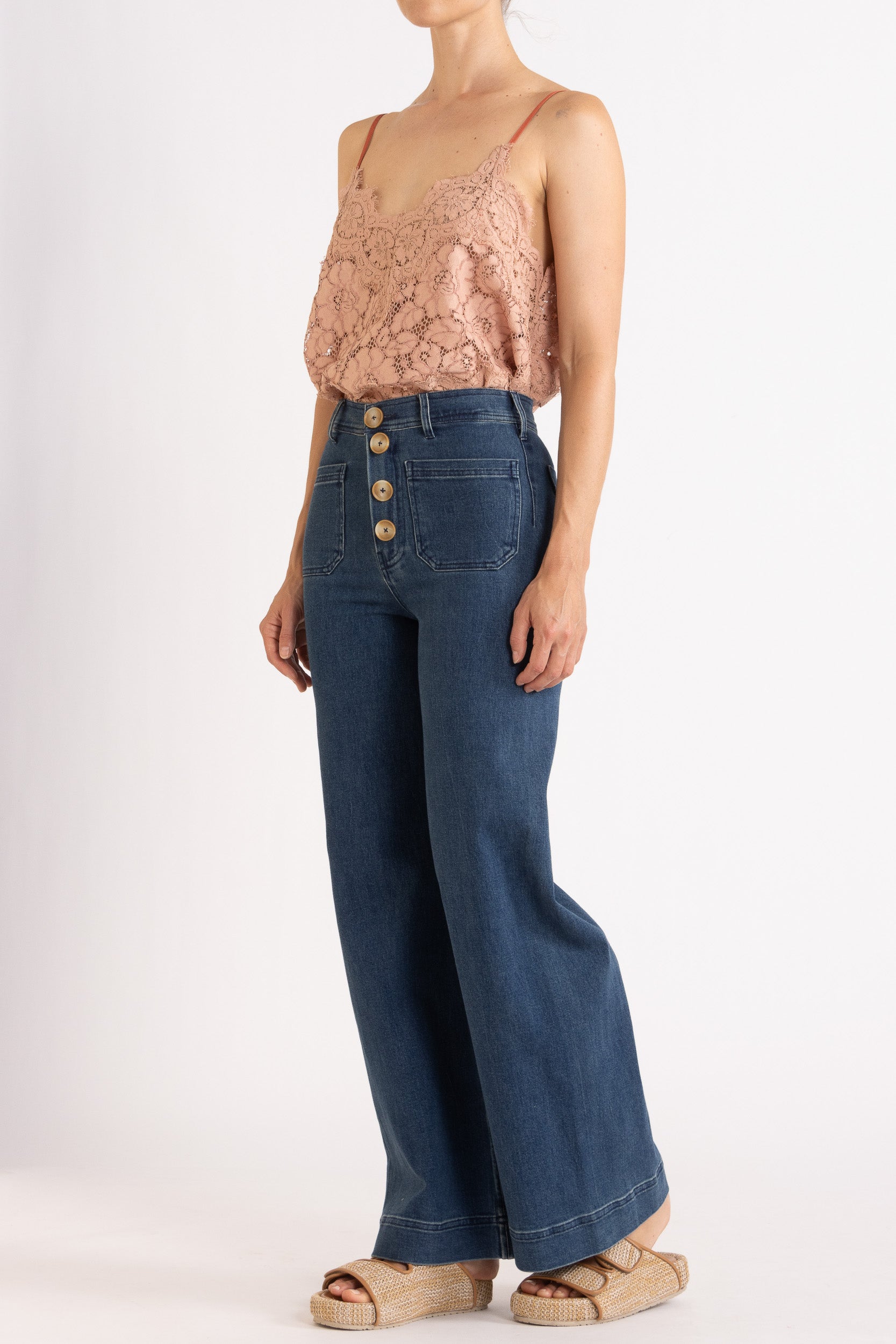 Tilly V Neck Lace Cami