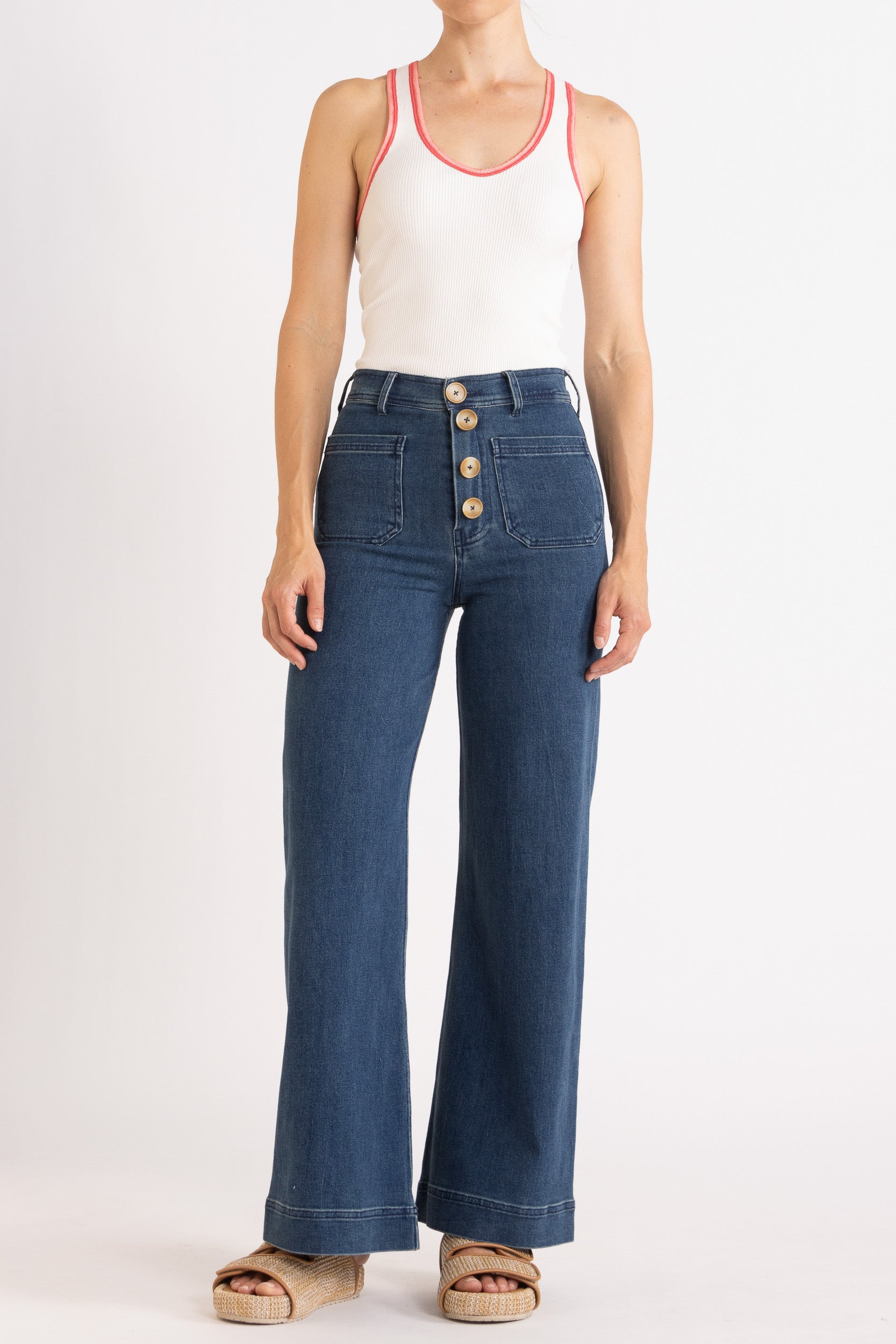 Carli Ribbed Silk-Cotton Singlet