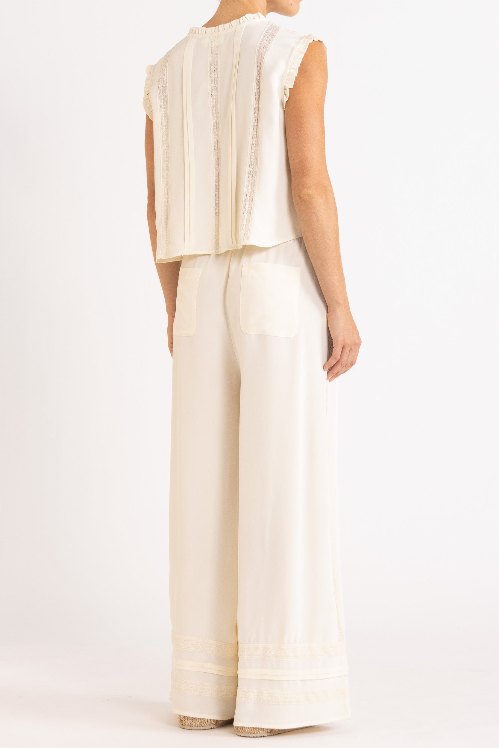 Albrey Silk Crepe Sleeveless Top