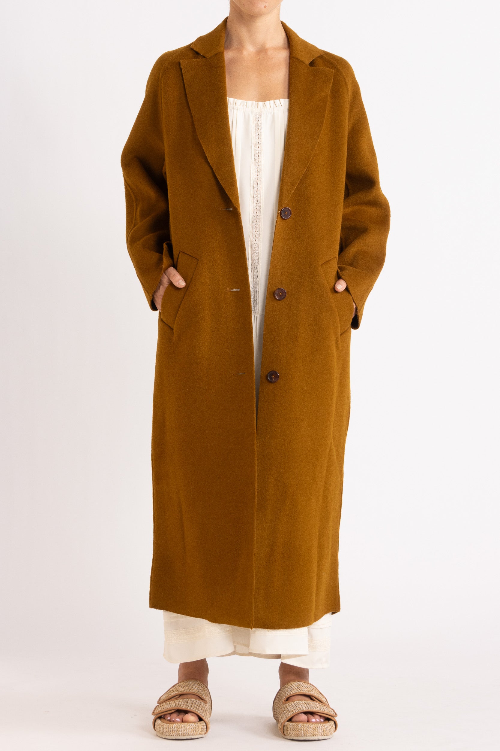 Georgia Wool Fringe Coat