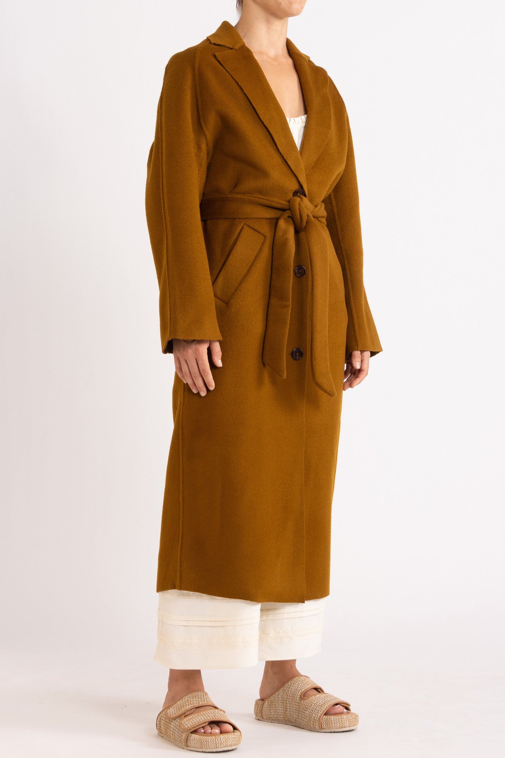 Georgia Wool Fringe Coat