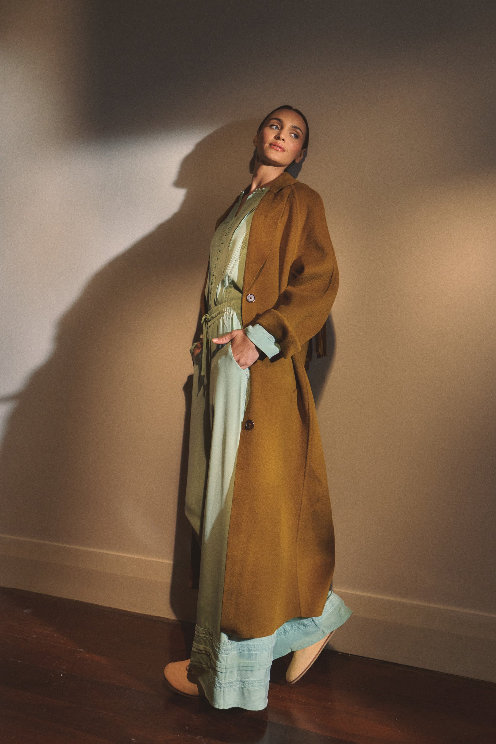 Georgia Wool Fringe Coat