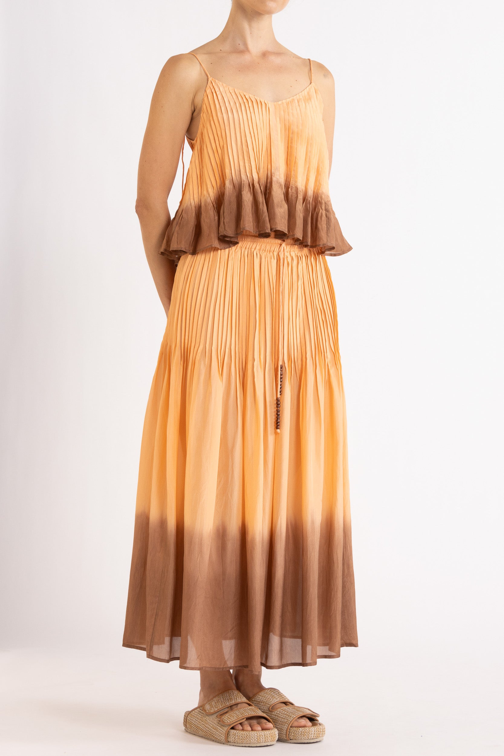 Ottavia Silk Dip-Dye Skirt