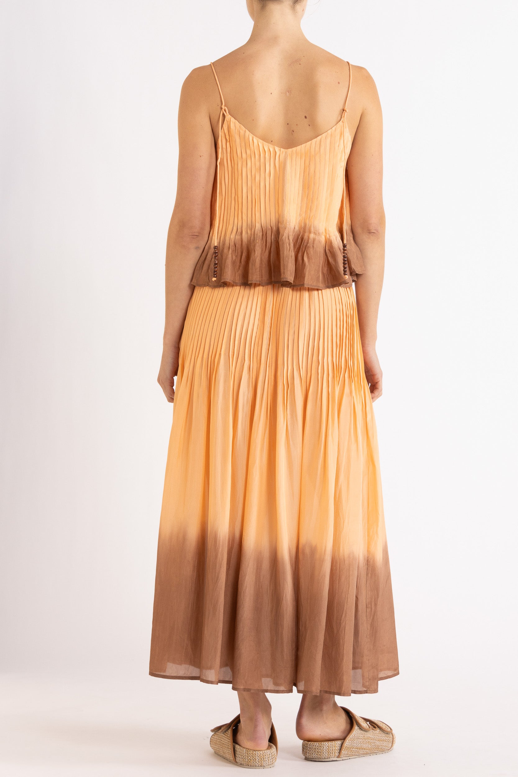 Ottavia Silk Dip-Dye Skirt