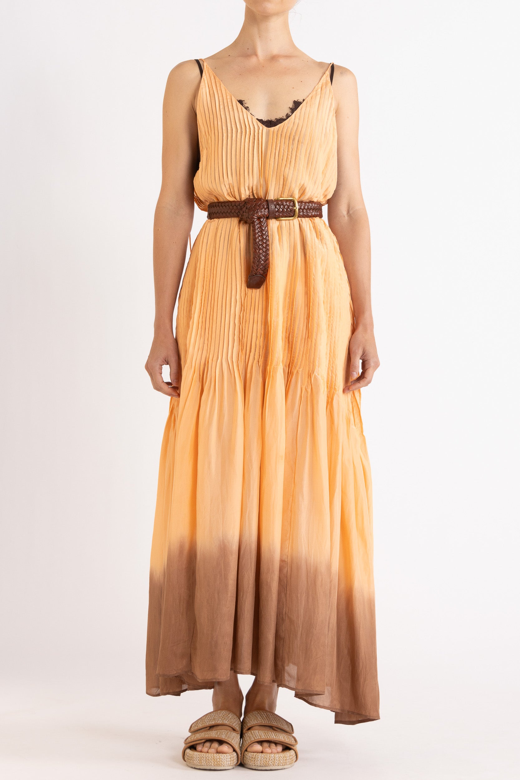 Ottavia Silk Dip-Dye Cami Maxi Dress