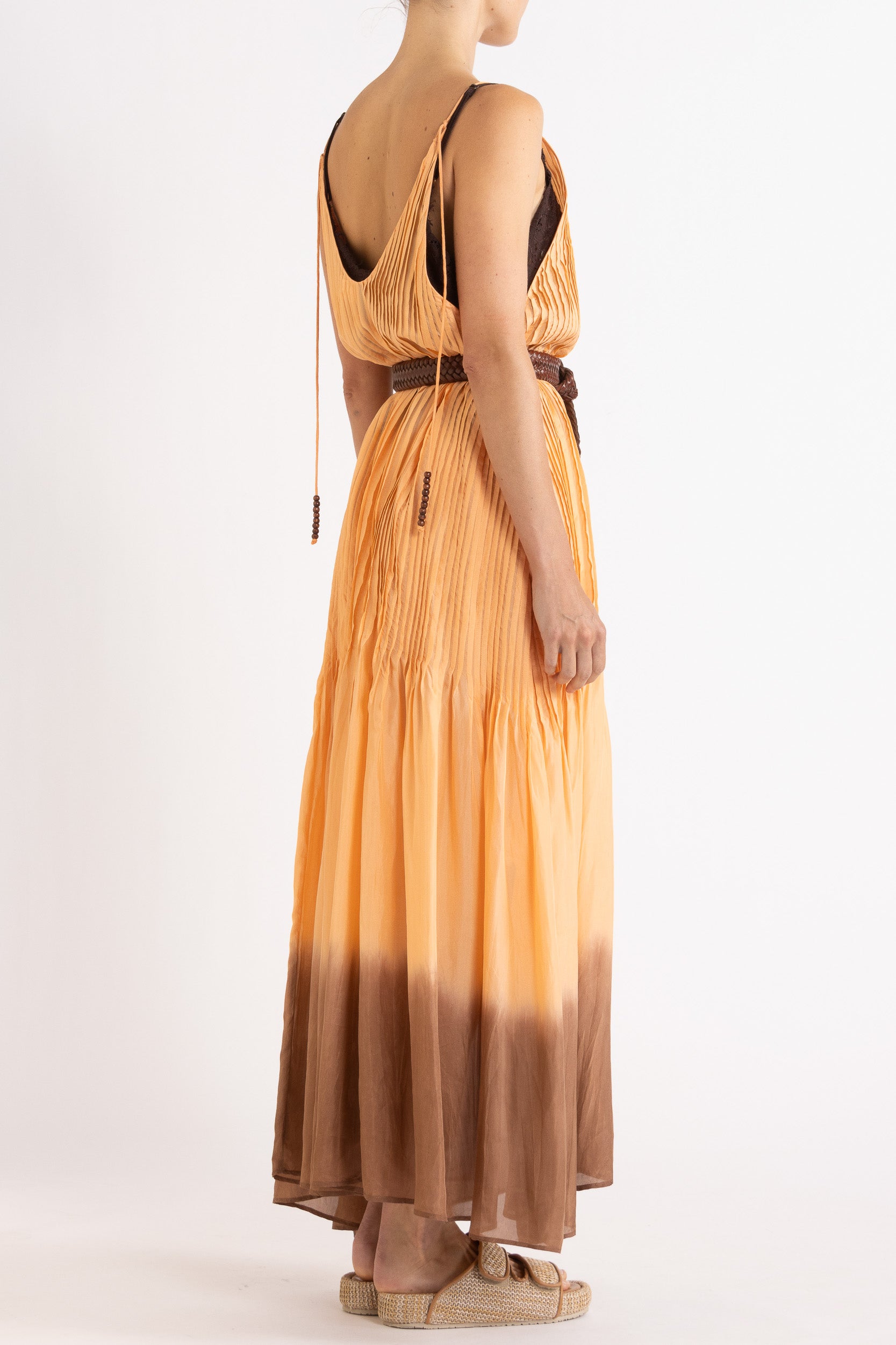 Ottavia Silk Dip-Dye Cami Maxi Dress