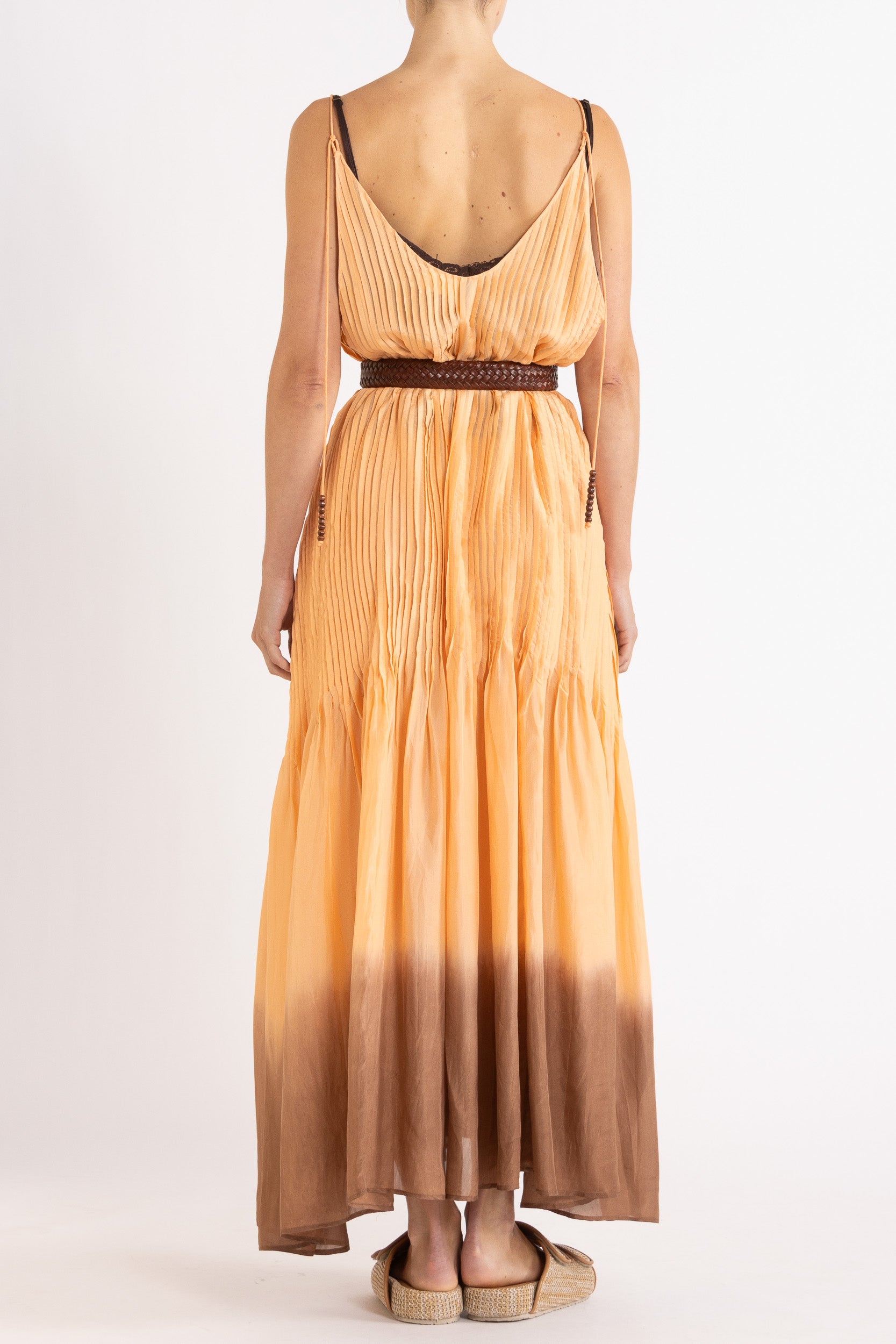 Ottavia Silk Dip-Dye Cami Maxi Dress