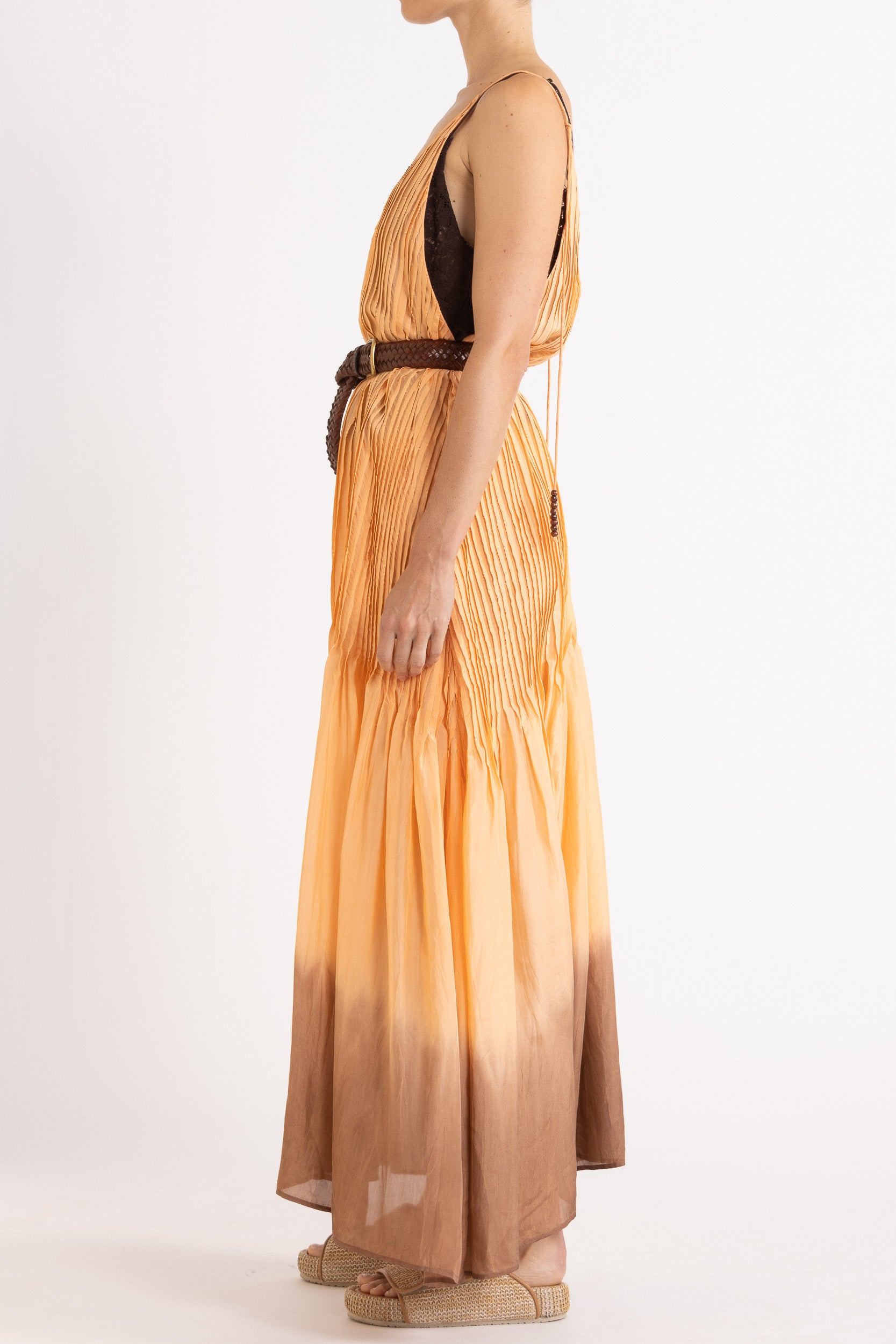 Ottavia Silk Dip-Dye Cami Maxi Dress