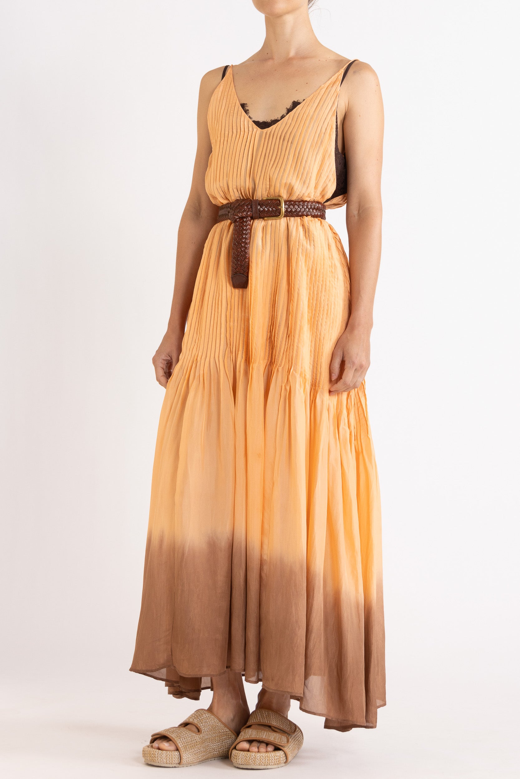 Ottavia Silk Dip-Dye Cami Maxi Dress