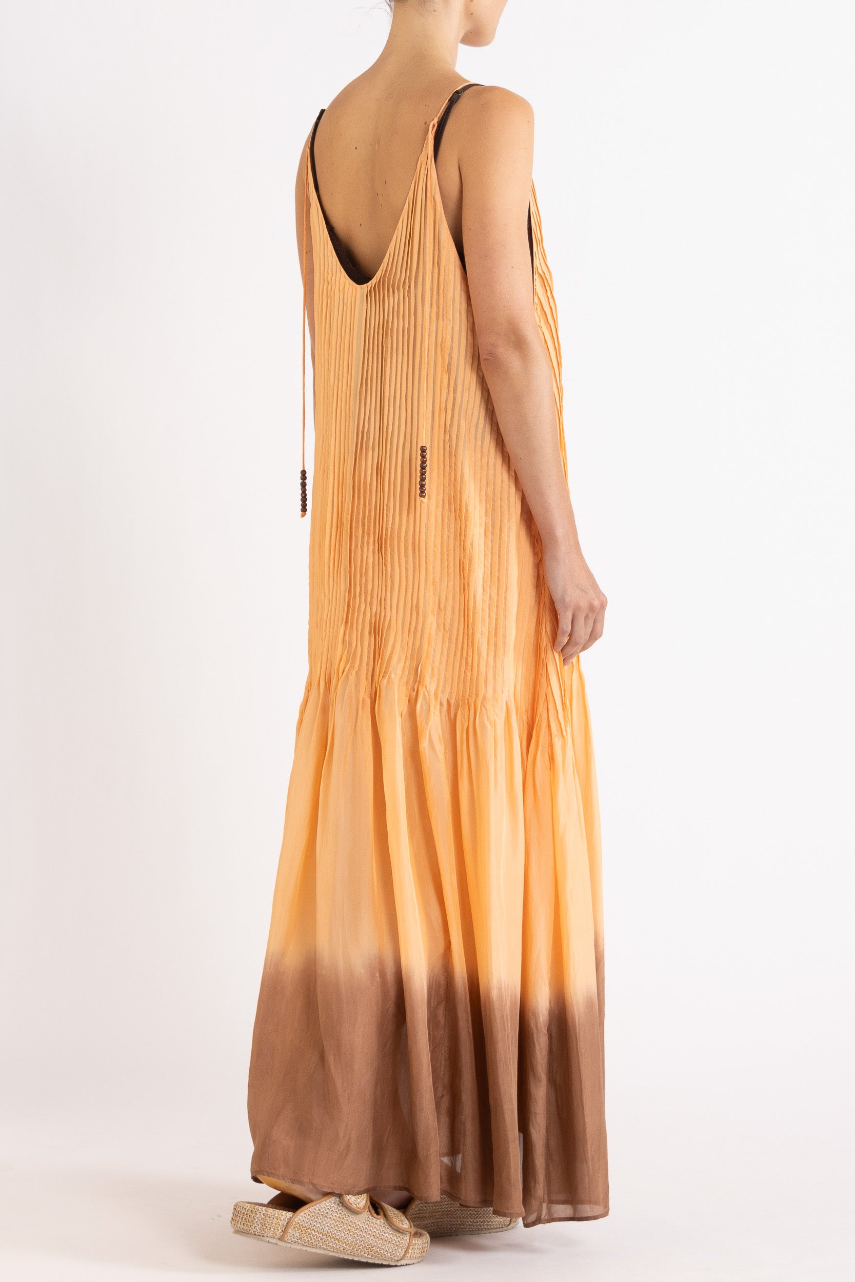 Ottavia Silk Dip-Dye Cami Maxi Dress