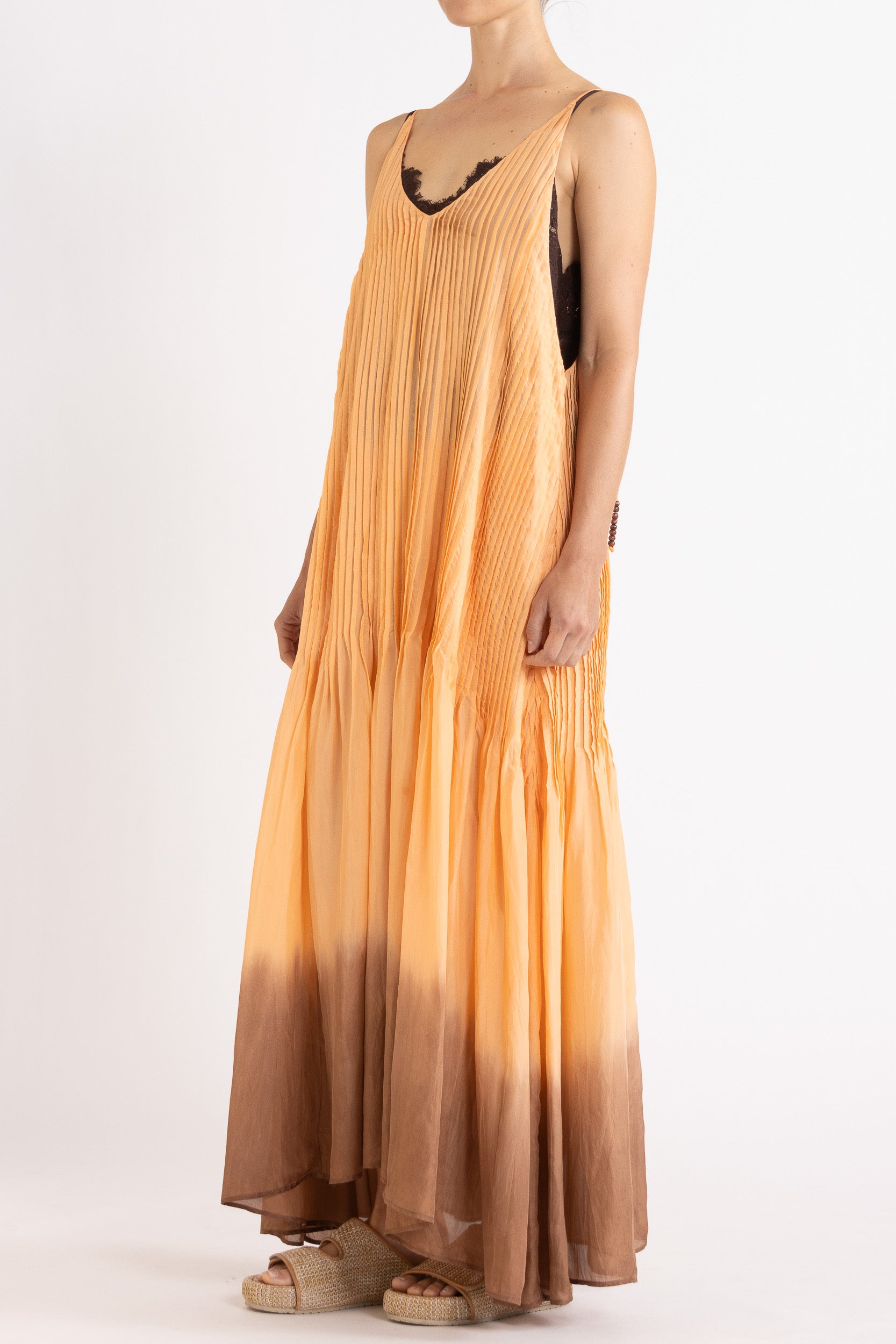 Ottavia Silk Dip-Dye Cami Maxi Dress