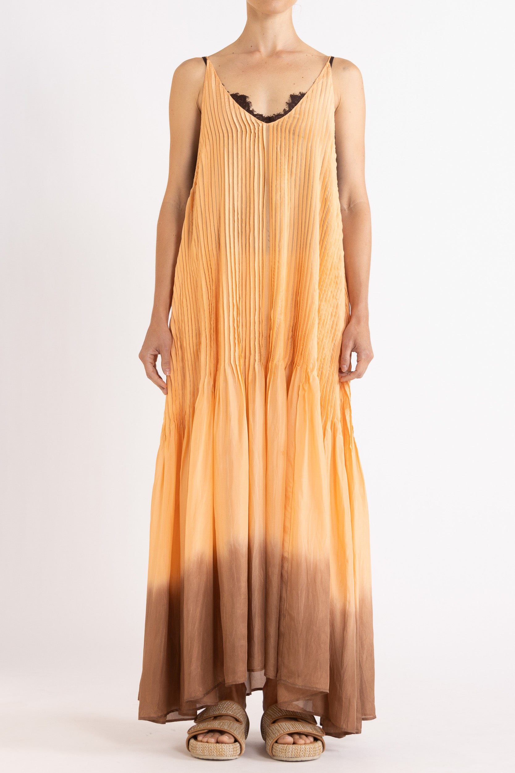 Ottavia Silk Dip-Dye Cami Maxi Dress