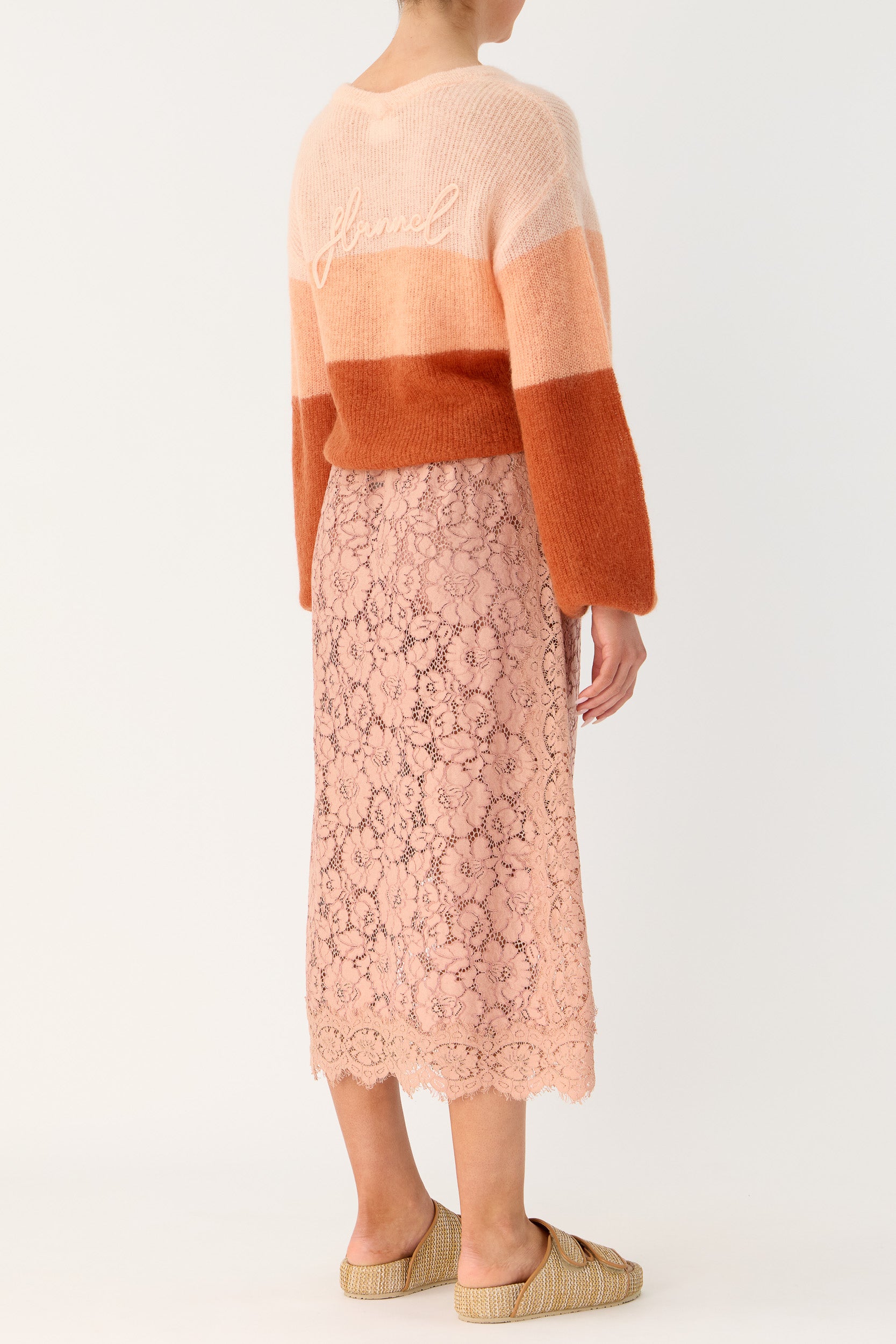 Inez Mohair-Wool Logo Knit Sweater