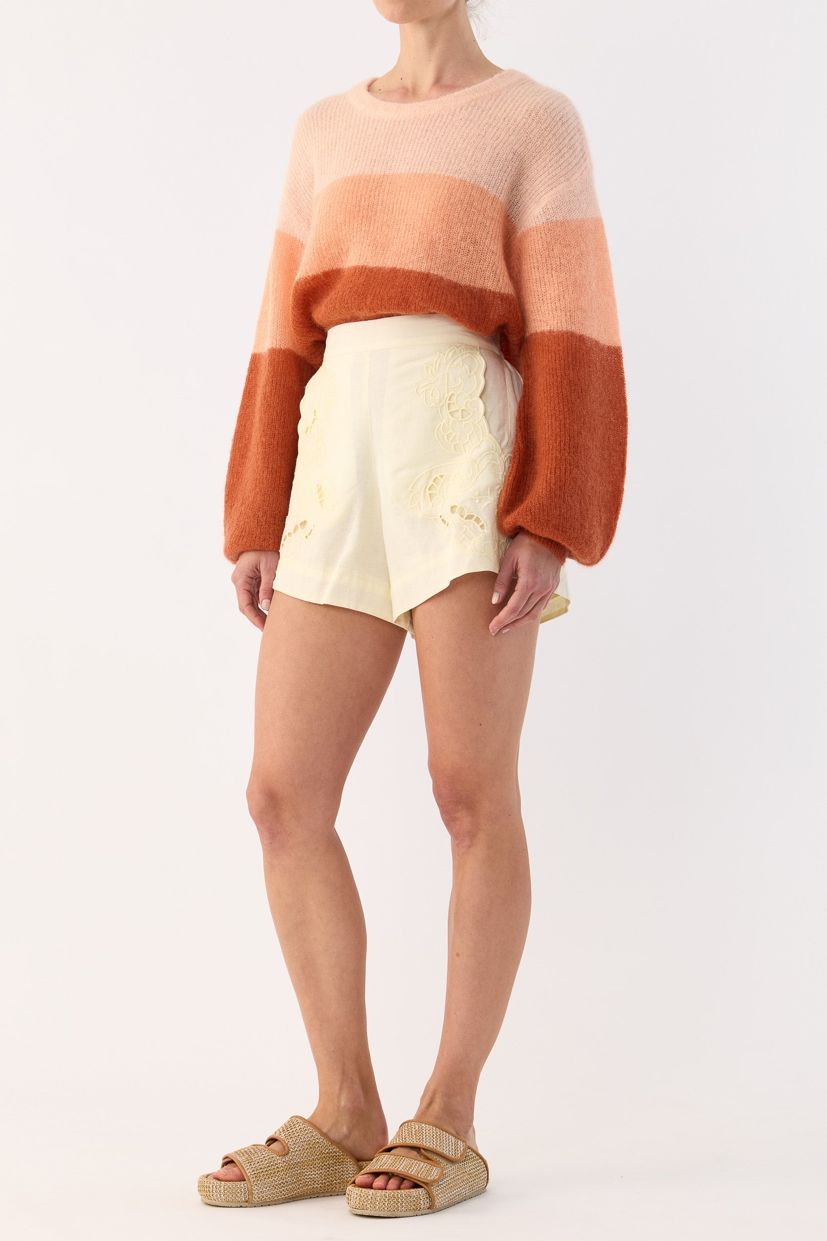 Pascal Embroidered Cutout Short