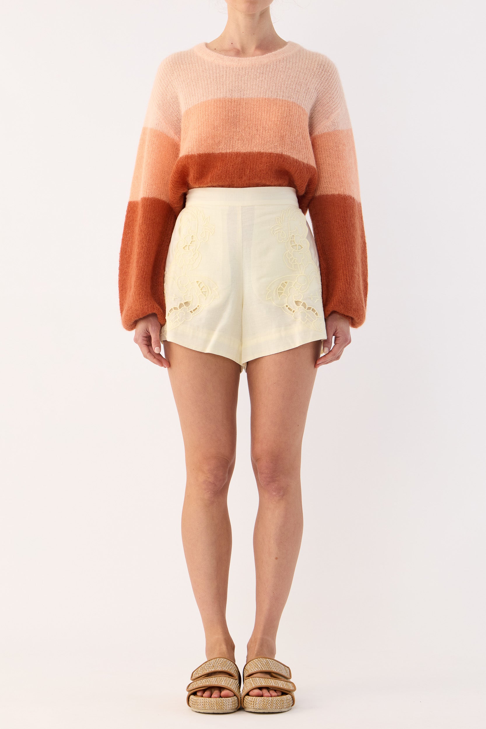 Pascal Embroidered Cutout Short