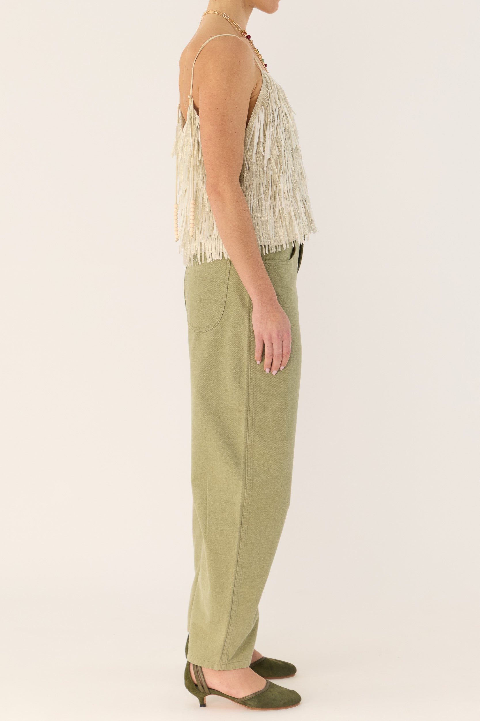 Anna Mae Metallic Tassel Cami
