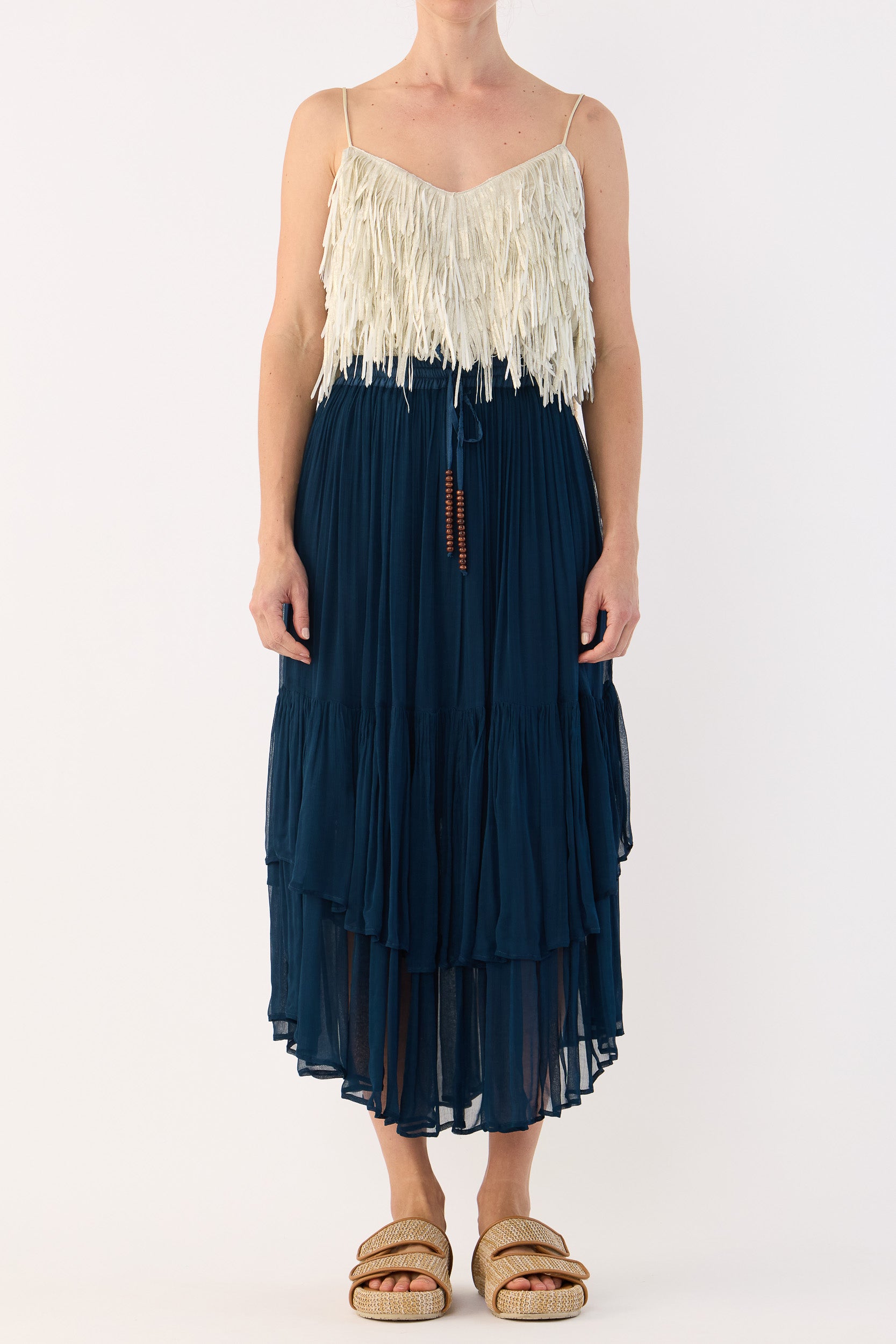 Anna Mae Metallic Tassel Cami