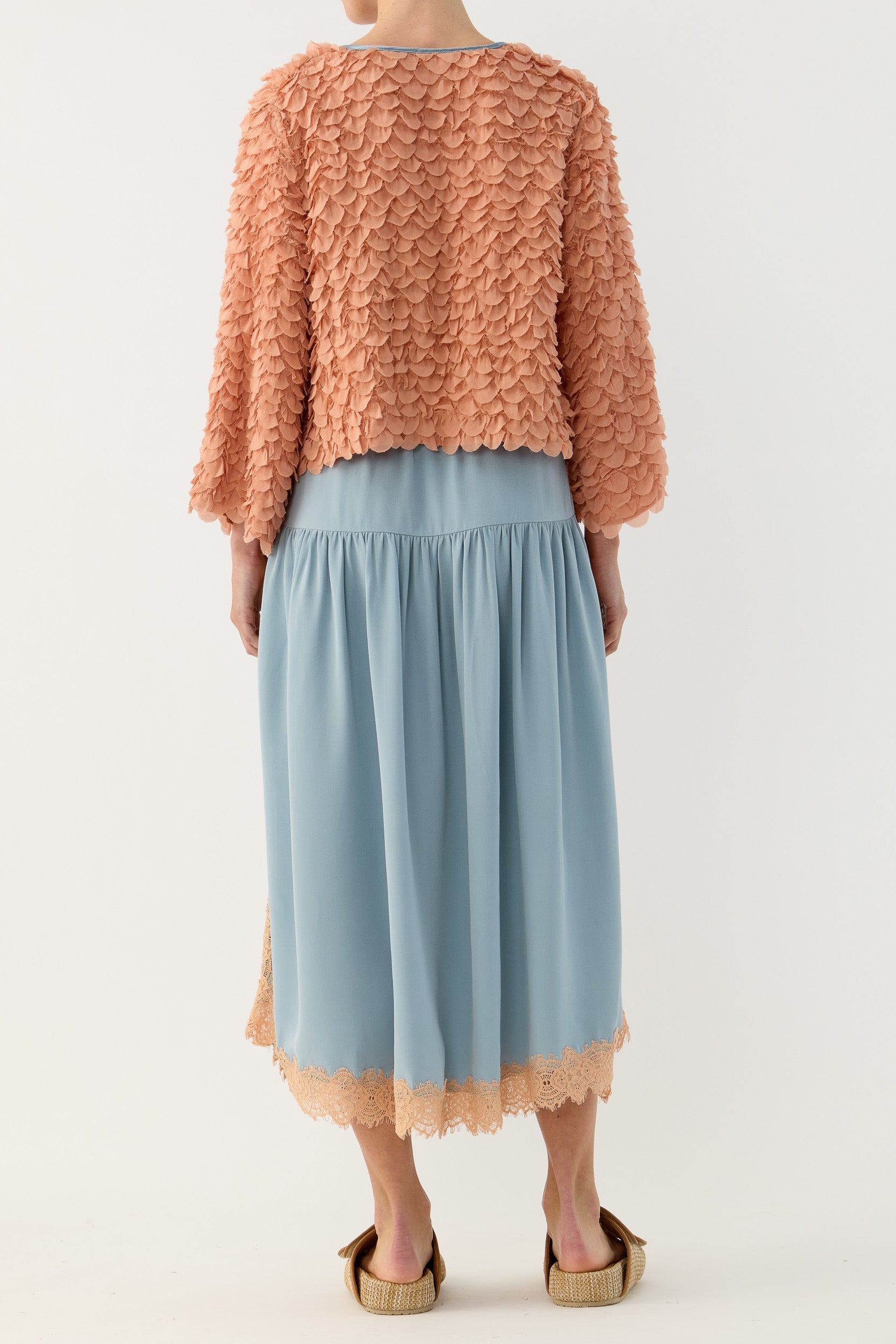 Addie Scalloped Chiffon Jacket