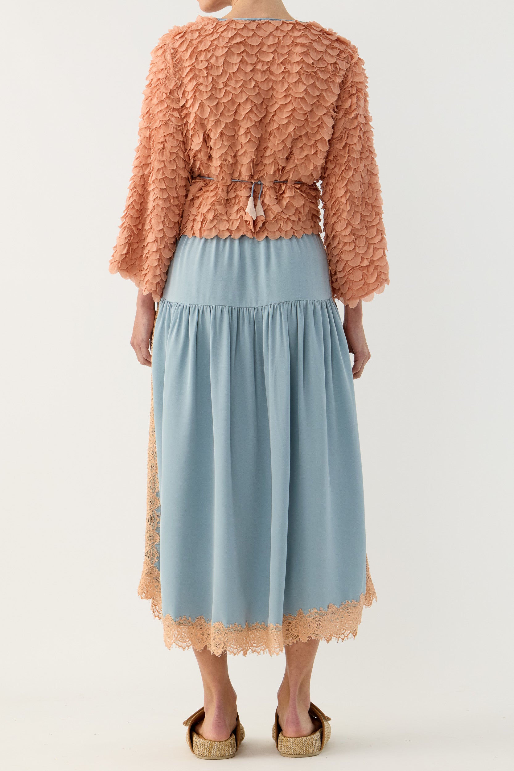 Addie Scalloped Chiffon Jacket