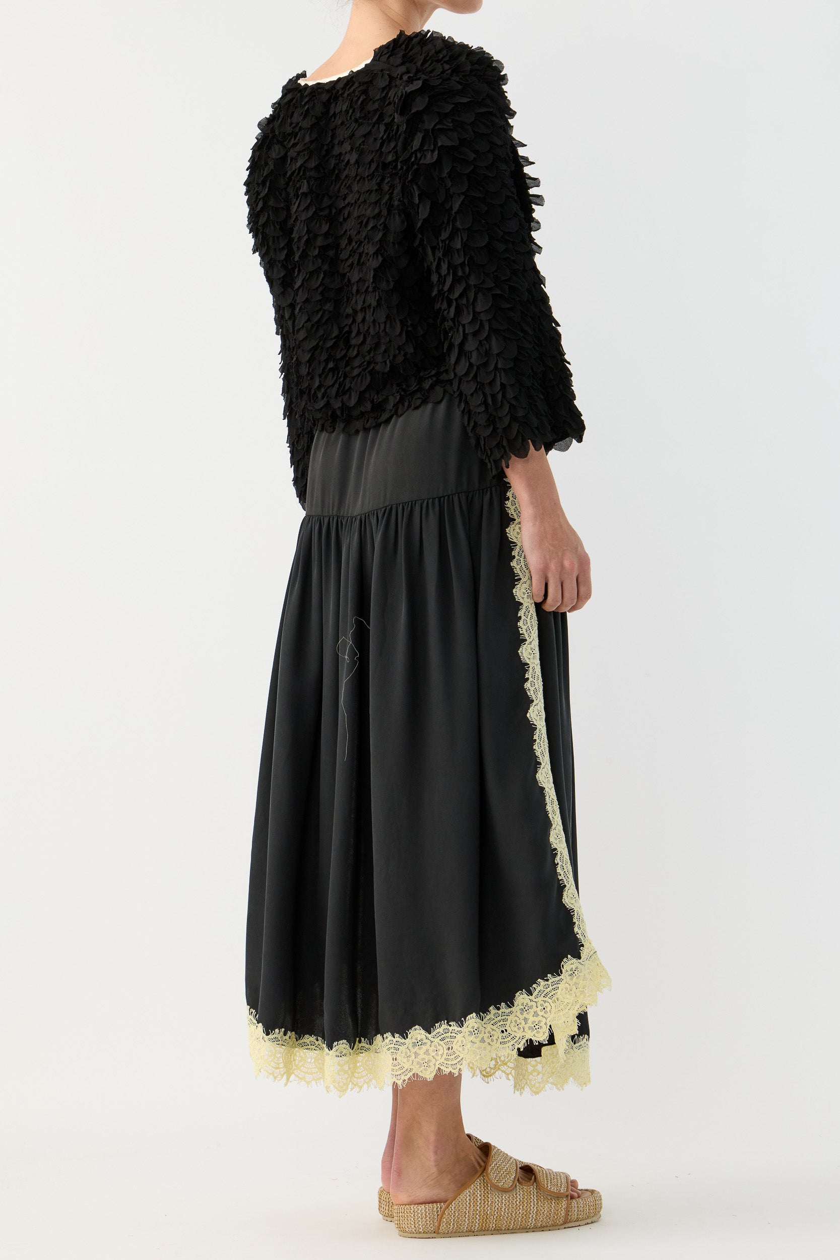 Addie Scalloped Chiffon Jacket