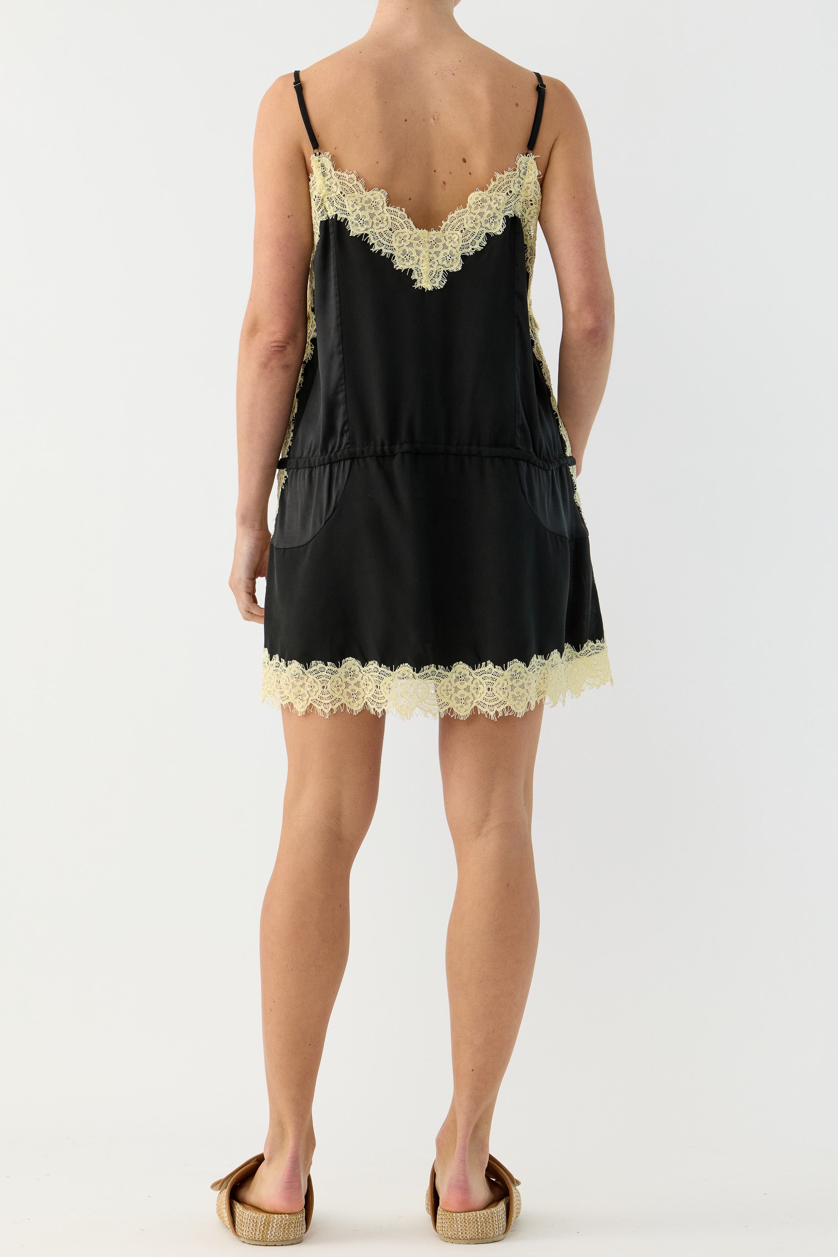 Brodie Silk & Lace Mini Cami Dress