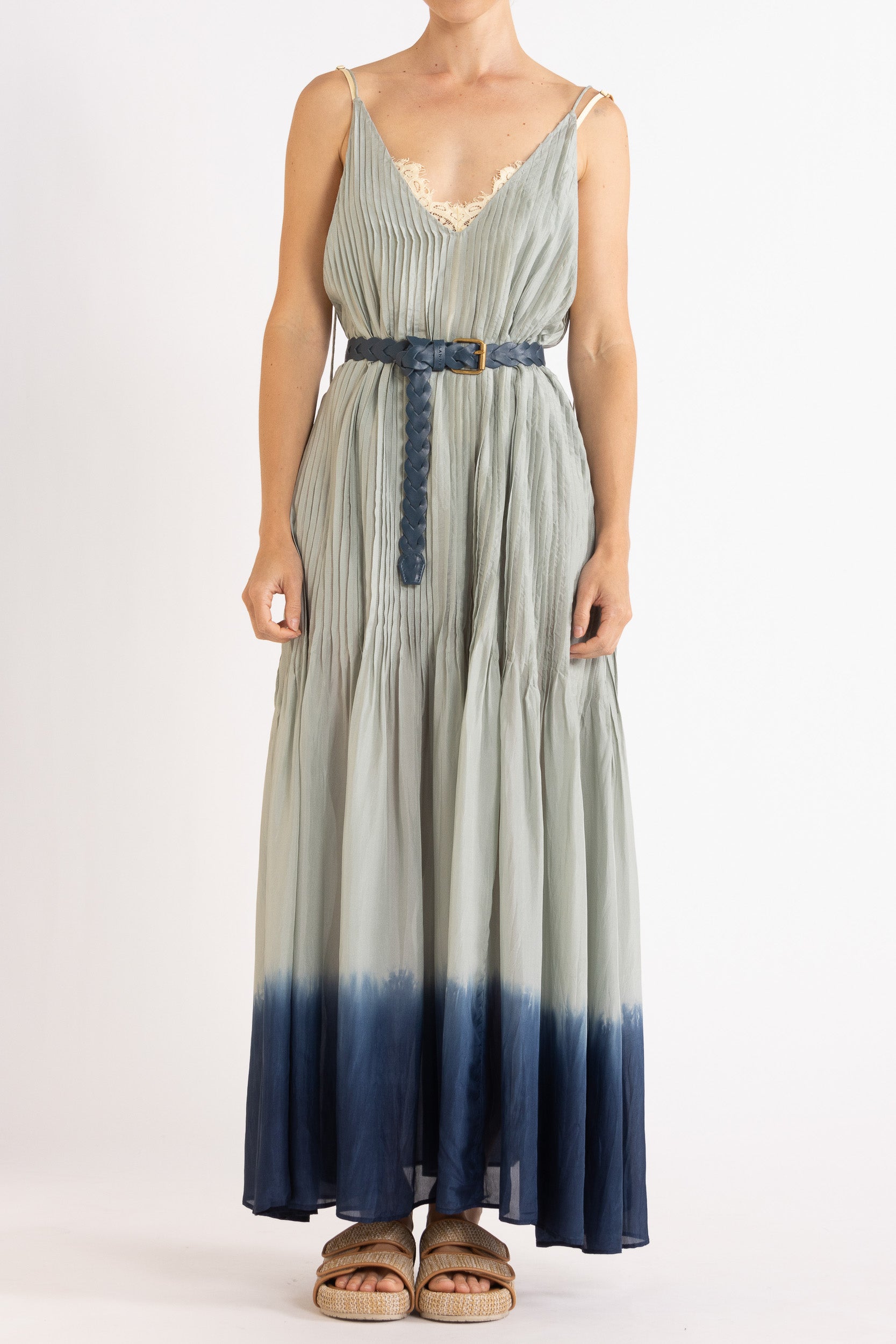 Ottavia Silk Dip-Dye Cami Maxi Dress