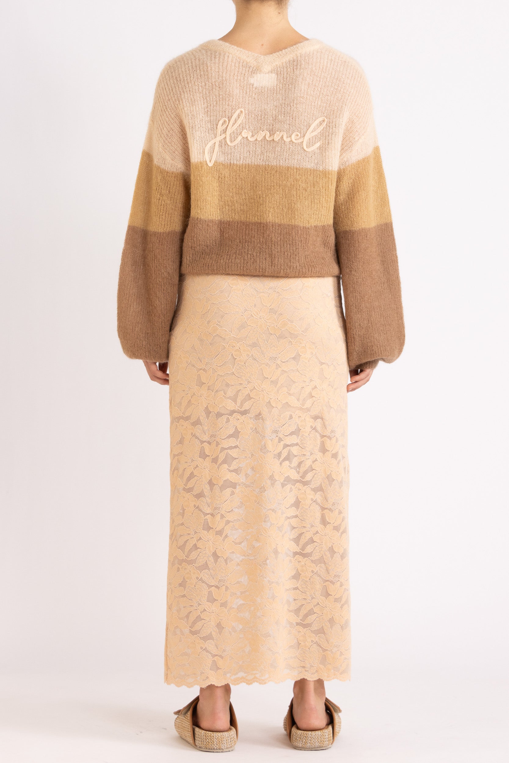 Inez Mohair-Wool Logo Knit Sweater