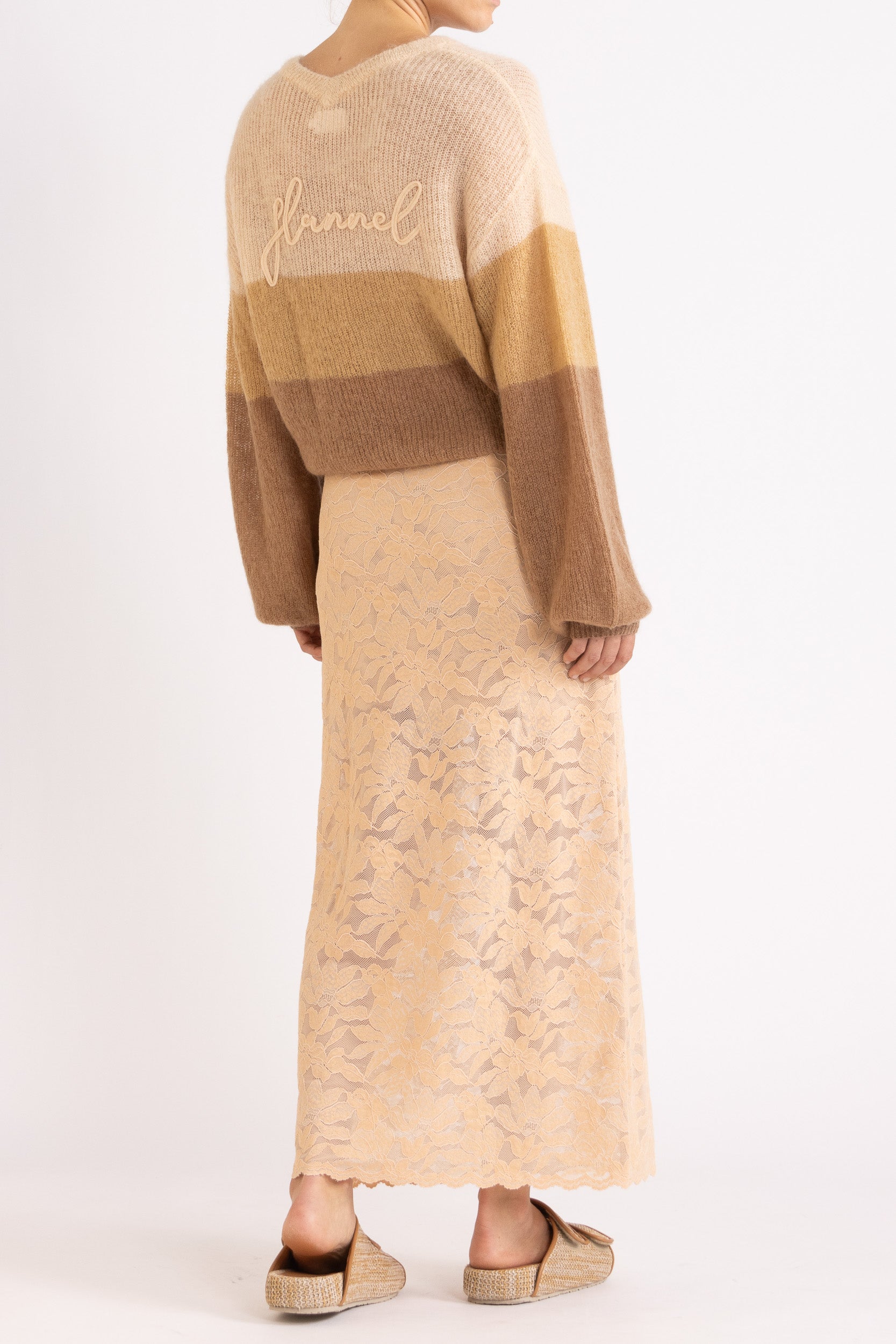 Inez Mohair-Wool Logo Knit Sweater