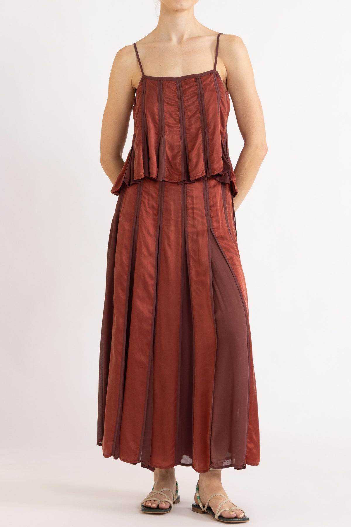 Evara Box Pleat Skirt