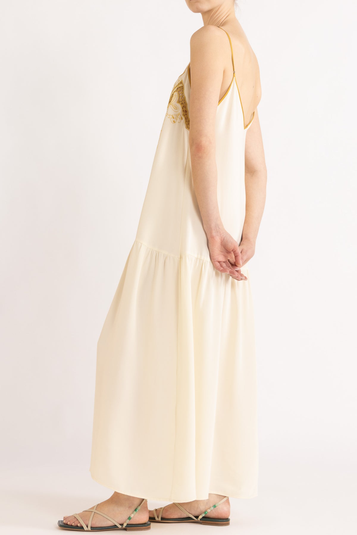 Lina Silk Crepe Cami Dress