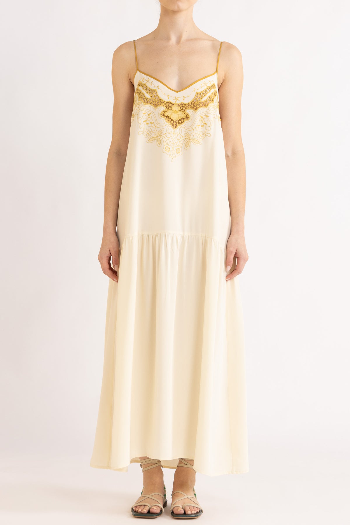 Lina Silk Crepe Cami Dress
