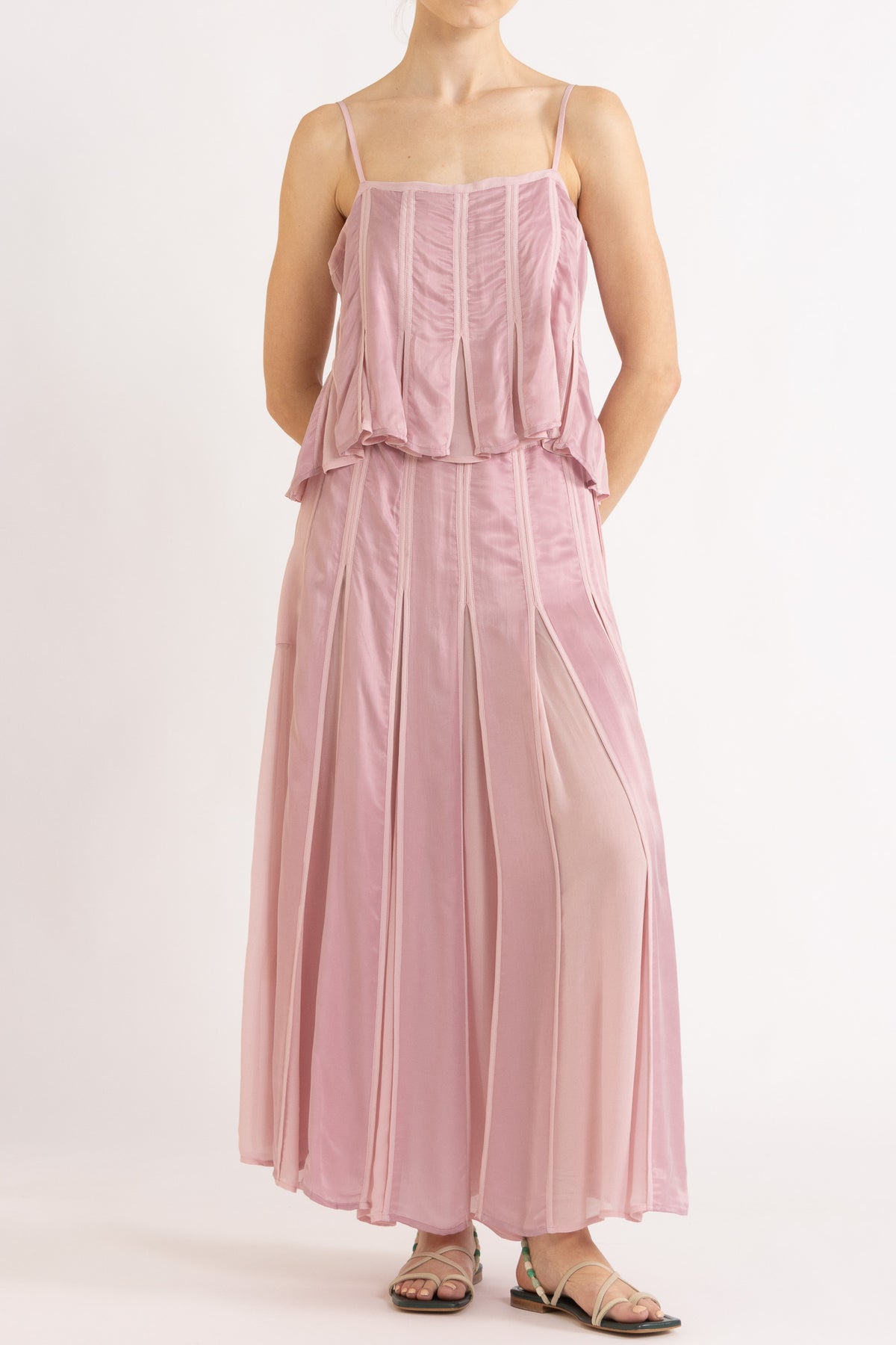 Evara Box Pleat Skirt