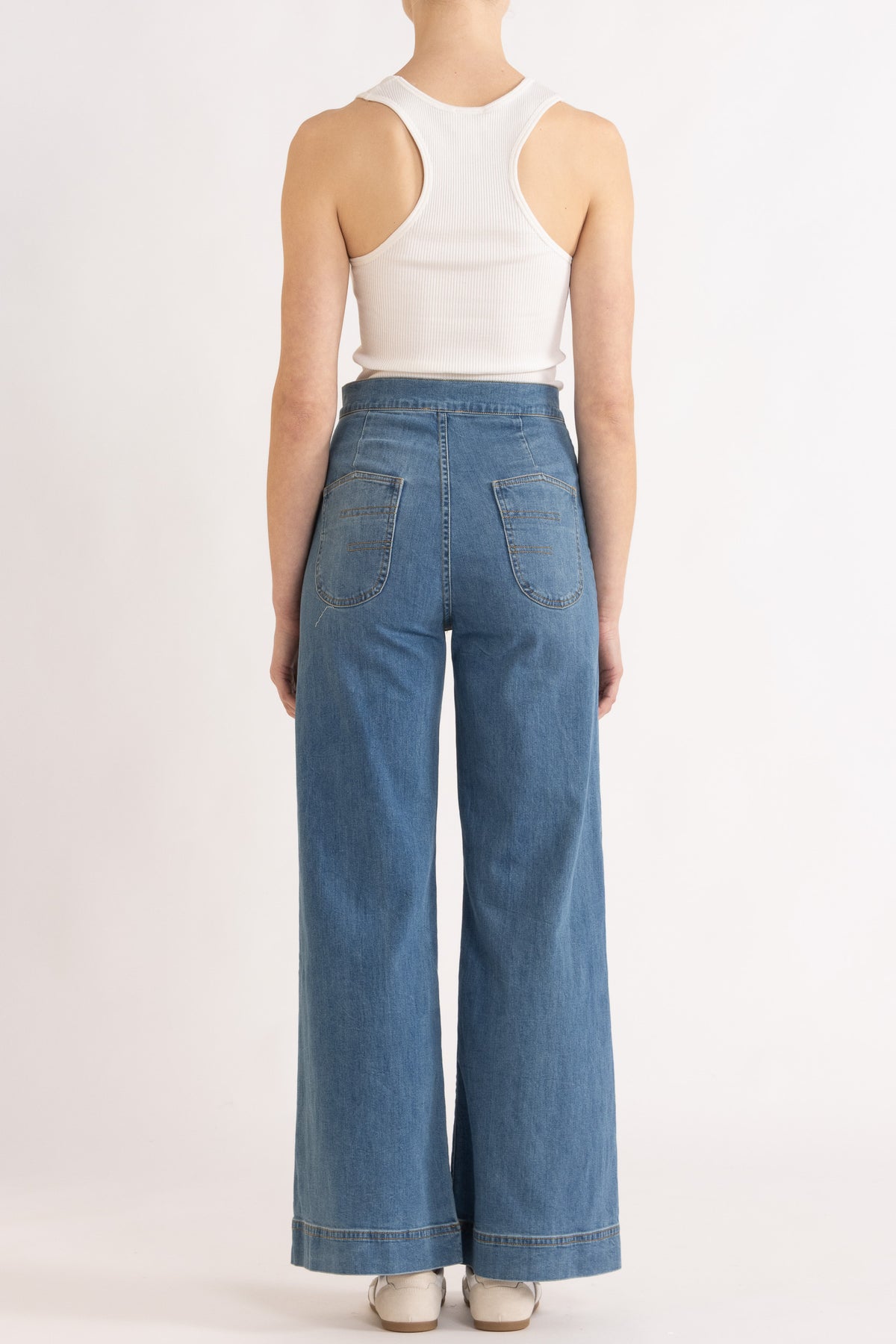 Clover Ribbed Silk-Cotton Scoop Neck Singlet